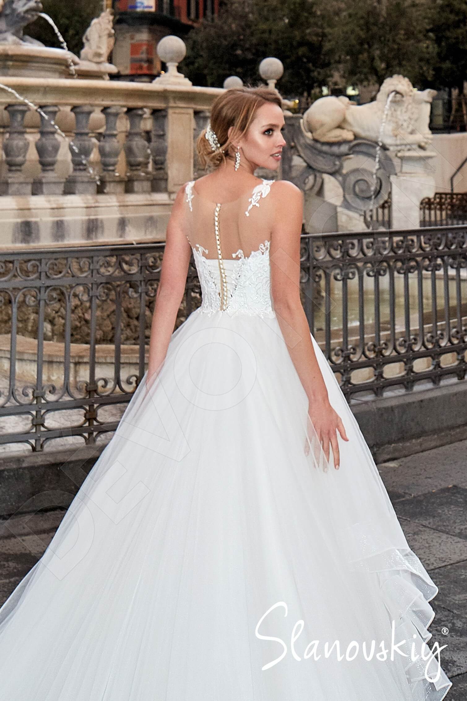 Elania Princess/Ball Gown Illusion Ivory Wedding dress