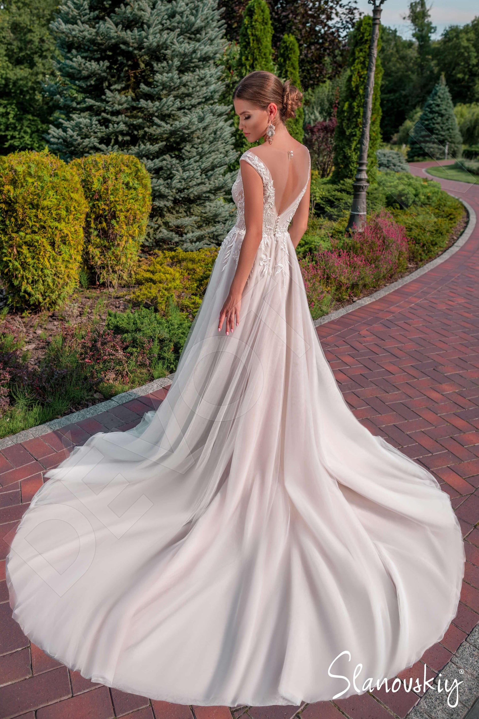 Acacia A-line Illusion Ivory Milk Wedding dress