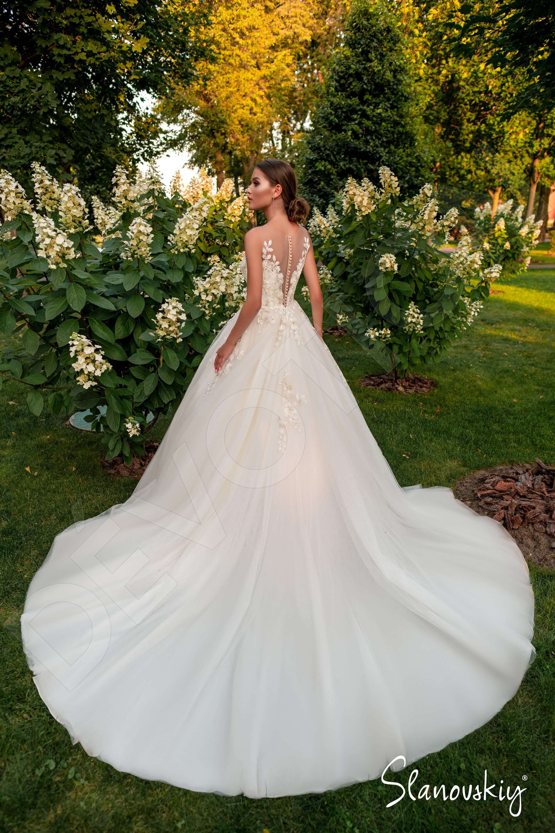 Laureen A-line Illusion Ivory Milk Wedding dress