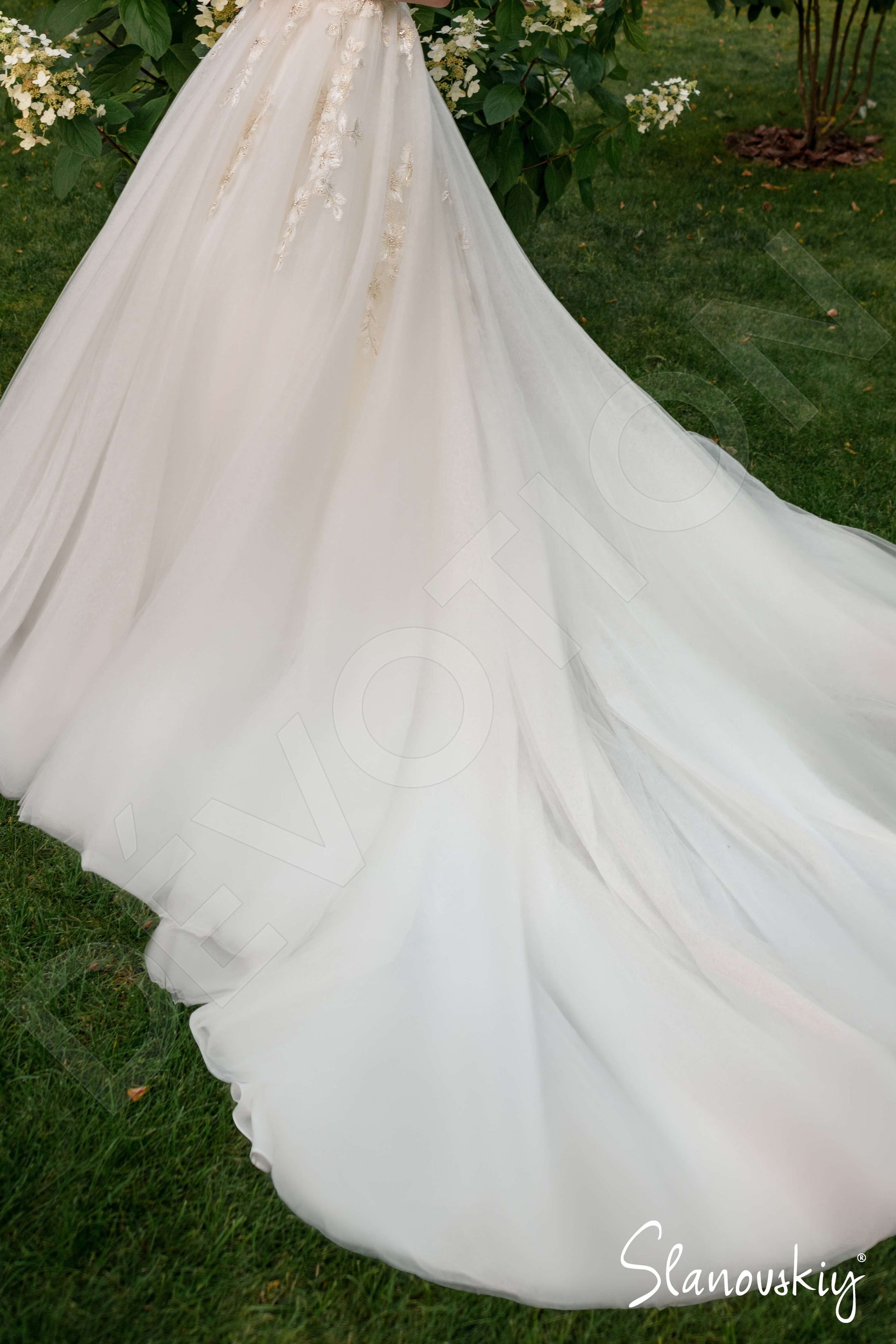 Laureen A-line Illusion Ivory Milk Wedding dress