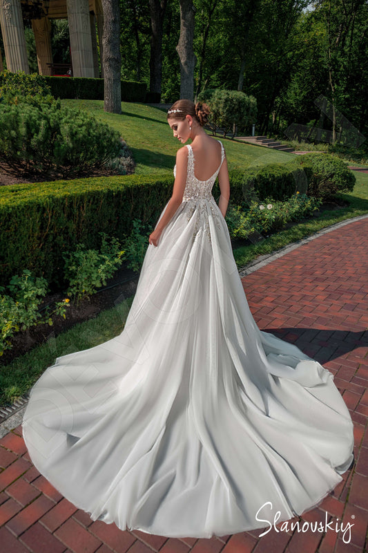 Alberta A-line Illusion Milk Wedding dress