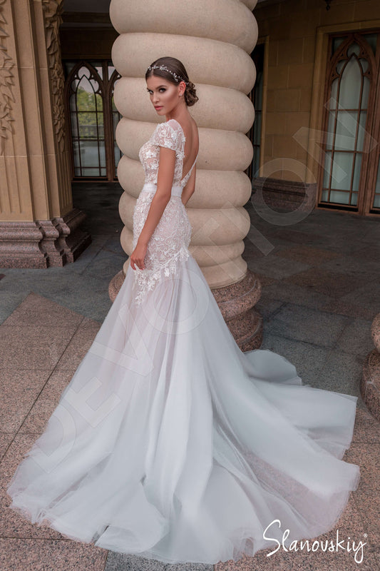 Aleydis Trumpet/Mermaid Illusion Ivory Milk Wedding dress