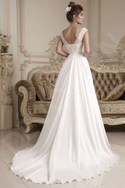 Elaine Open back A-line Sleeveless Wedding Dress Back