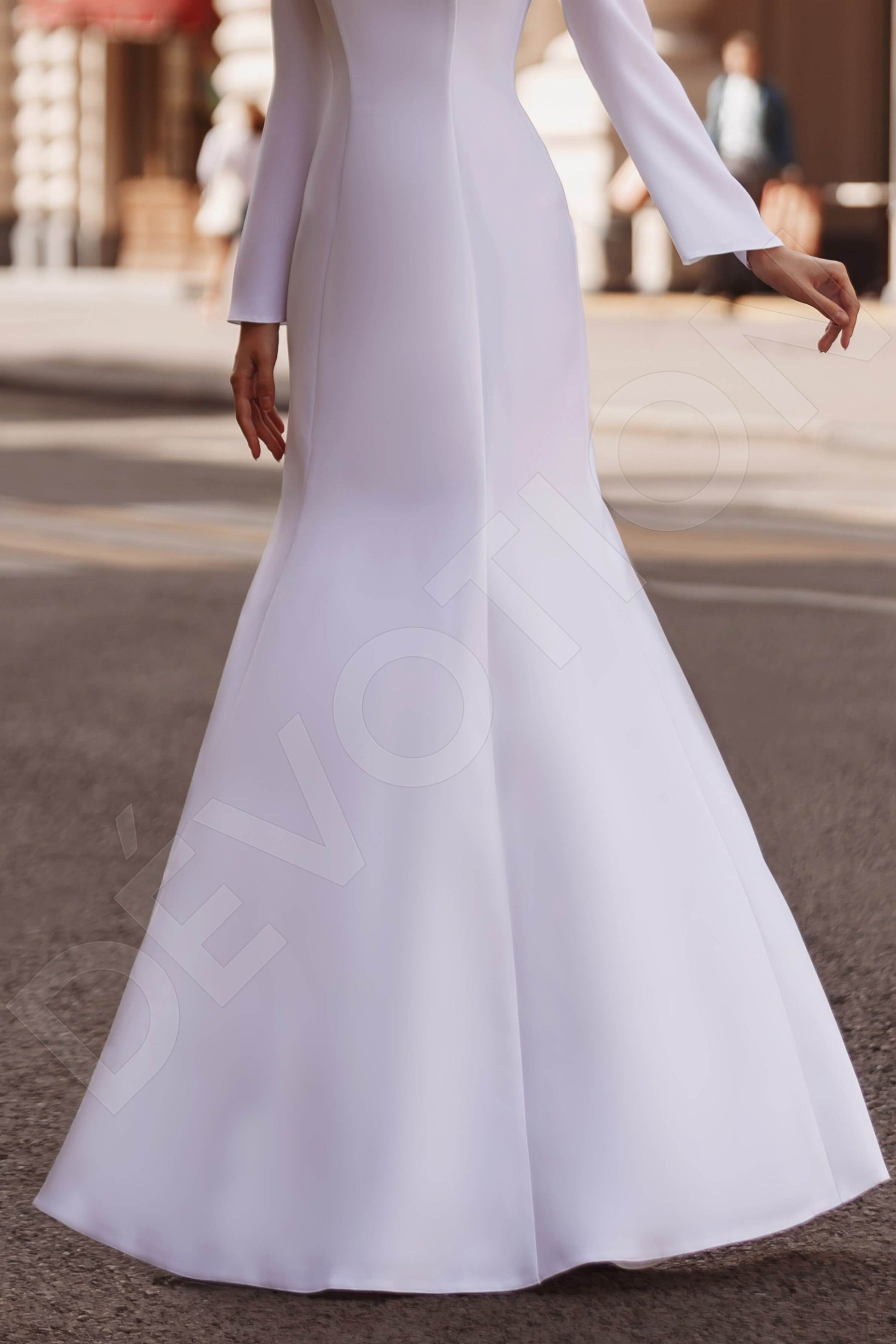 Myrtle Trumpet/Mermaid Square White Wedding dress