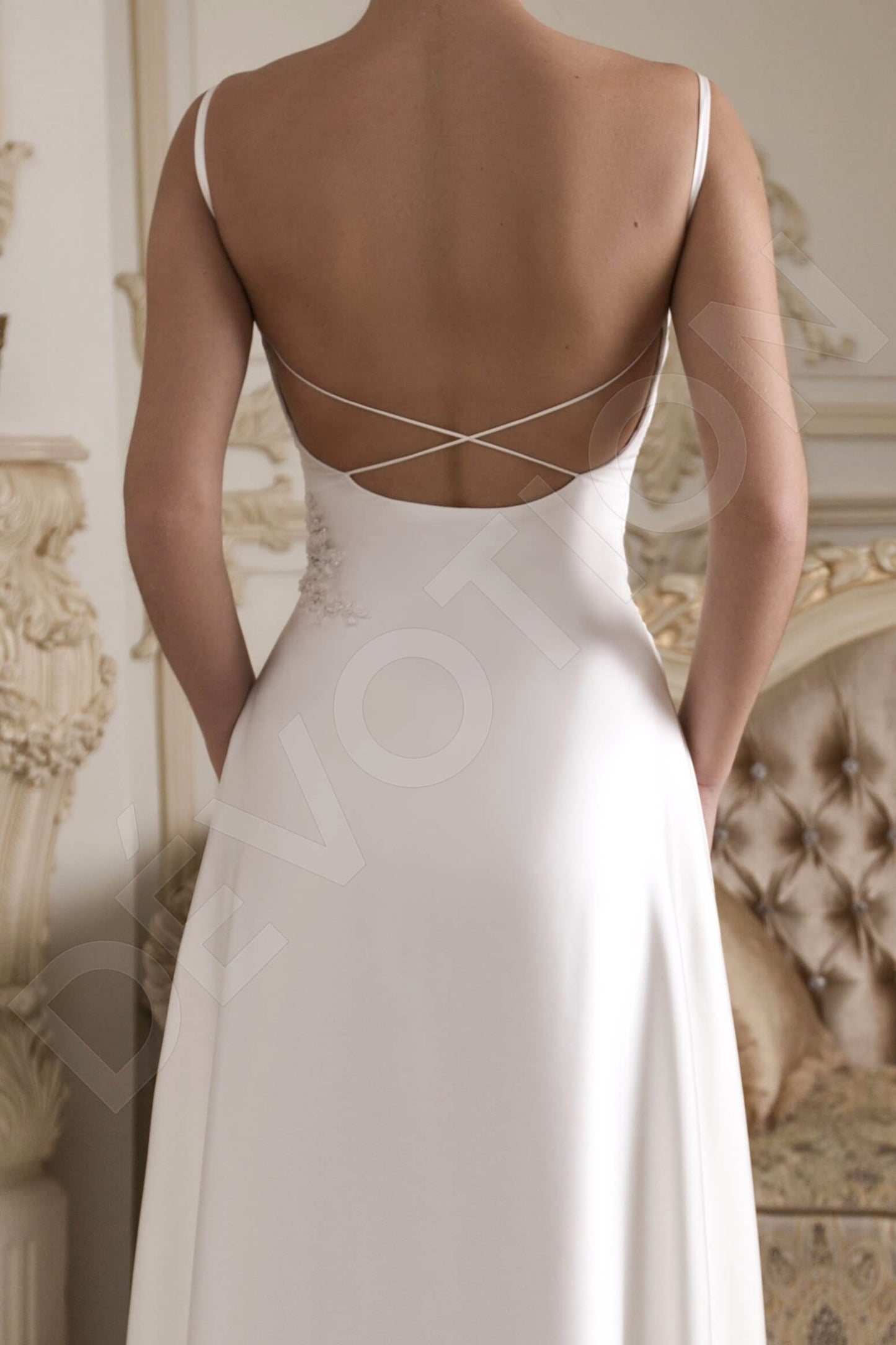 Gusta Criss cross back A-line Straps Wedding Dress 3