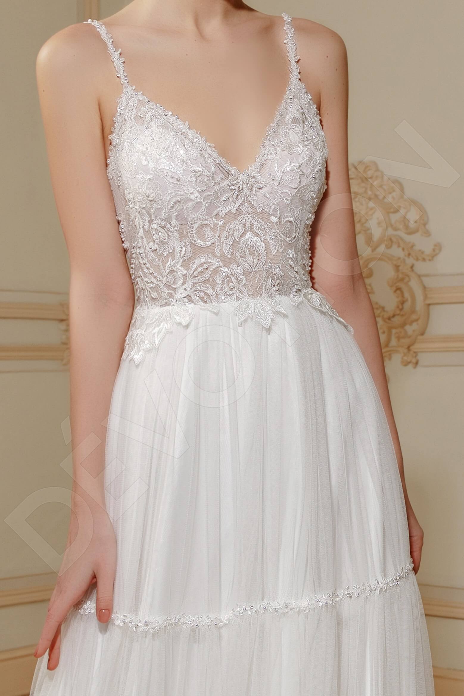 Inadella A-line V-neck Ivory Wedding dress