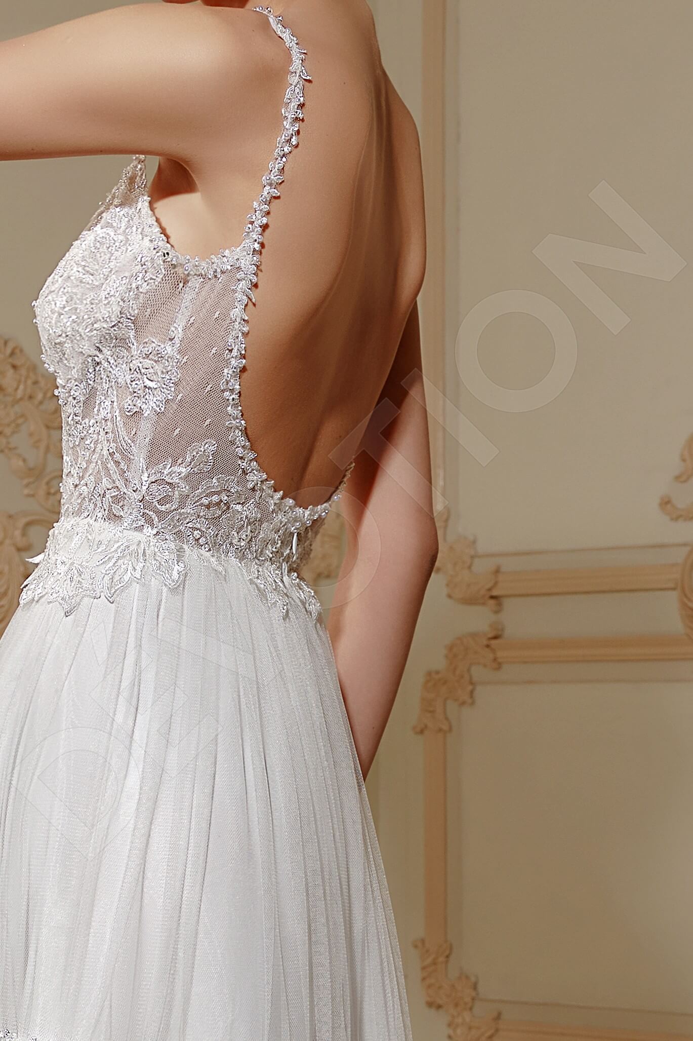 Inadella A-line V-neck Ivory Wedding dress