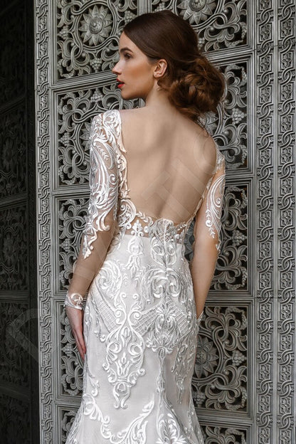 Sitala Open back Trumpet/Mermaid Long sleeve Wedding Dress 3