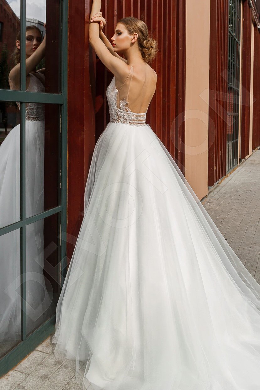 Mitena A-line Illusion Ivory Wedding dress