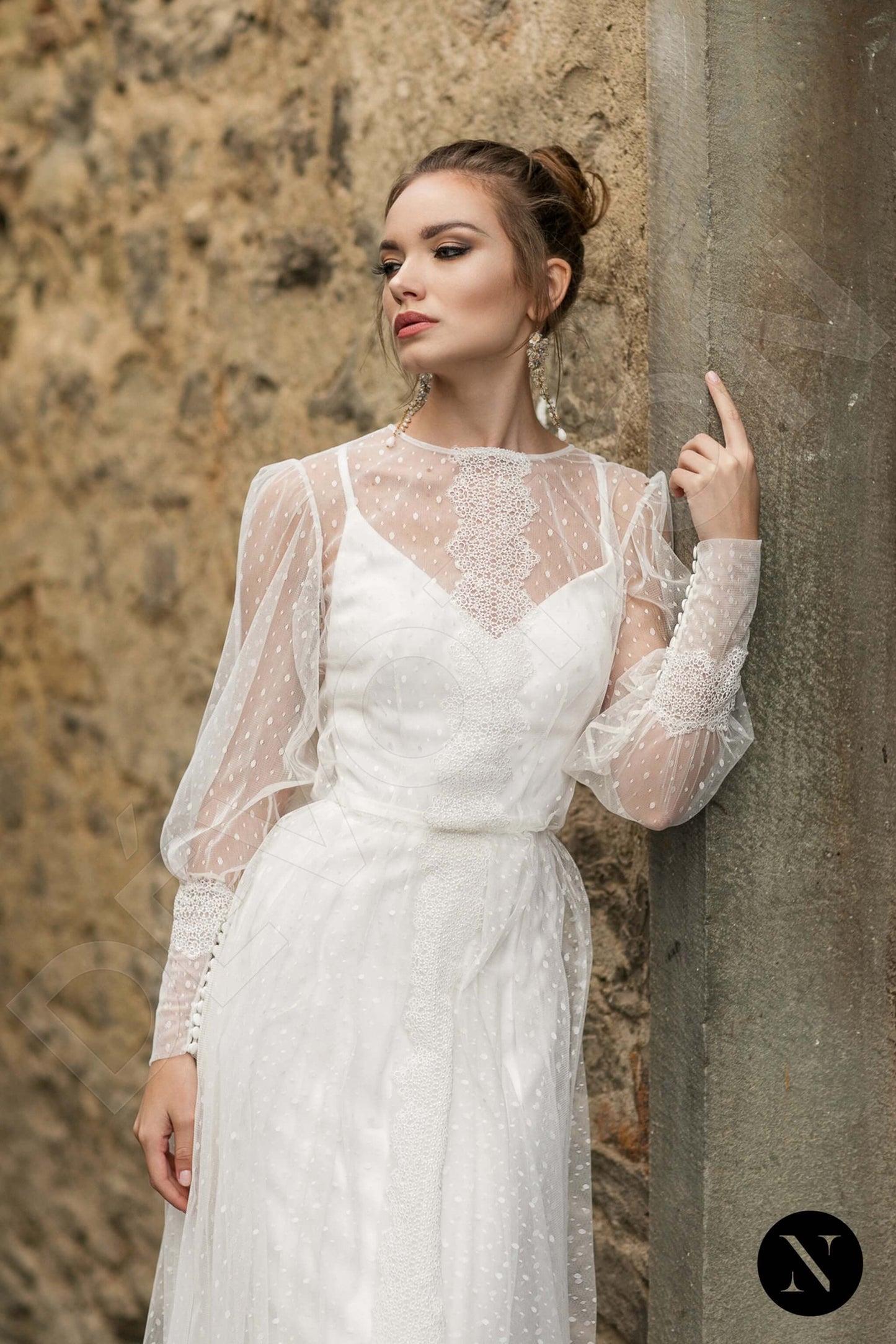 Briar Full back A-line Long sleeve Wedding Dress 2