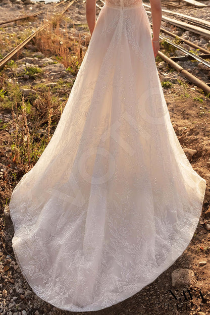 Ariana Open back A-line Straps Wedding Dress 4