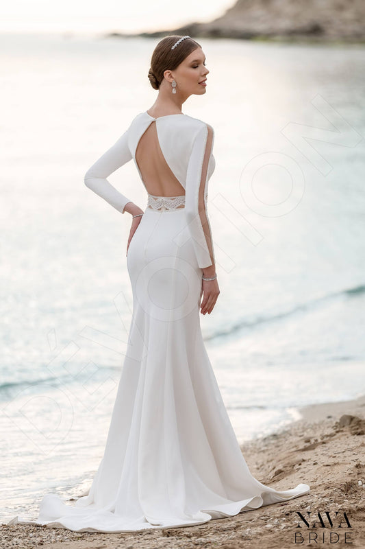 Brielle Trumpet/Mermaid Jewel Milk Wedding dress