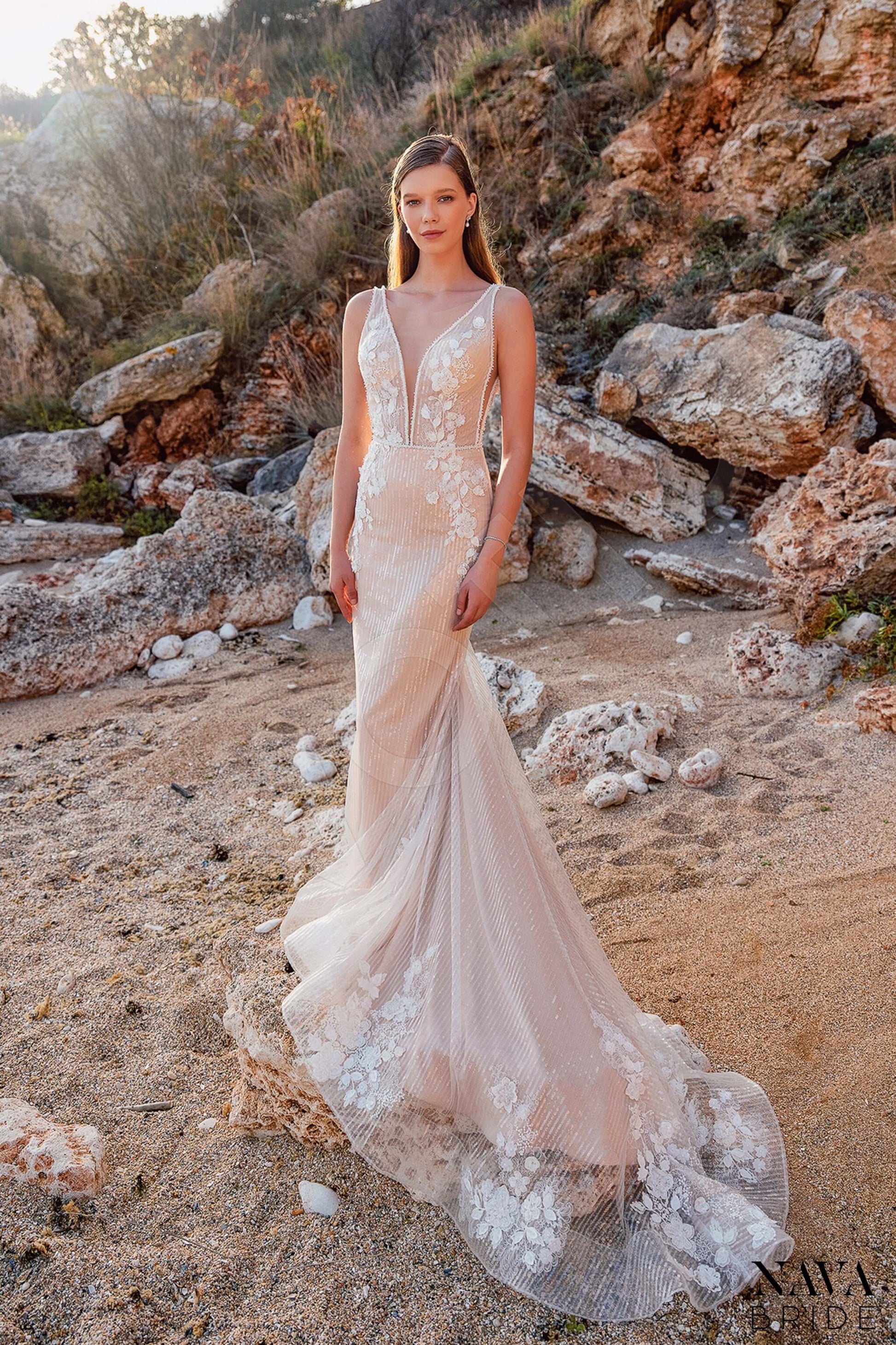 Gracida Trumpet/Mermaid Illusion Nude Wedding dress