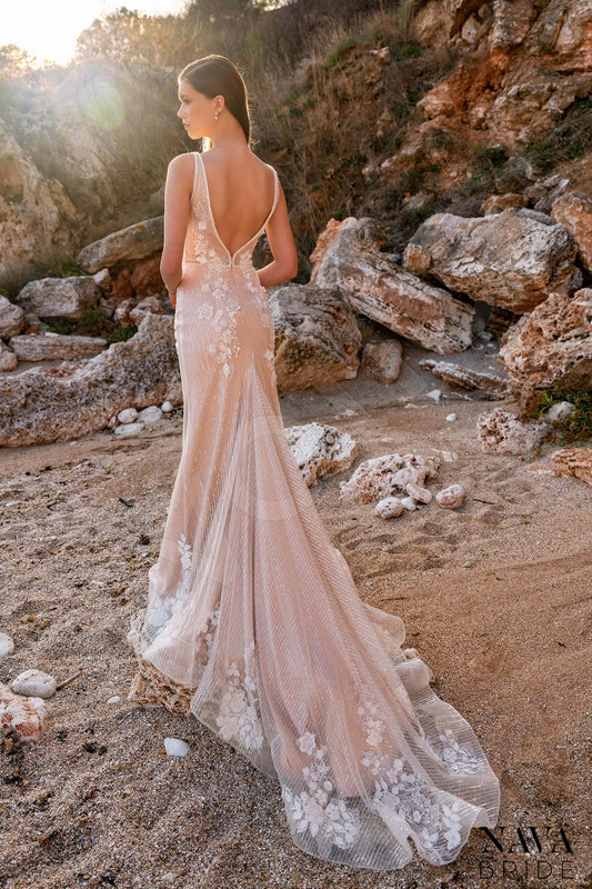 Gracida Trumpet/Mermaid Illusion Nude Wedding dress