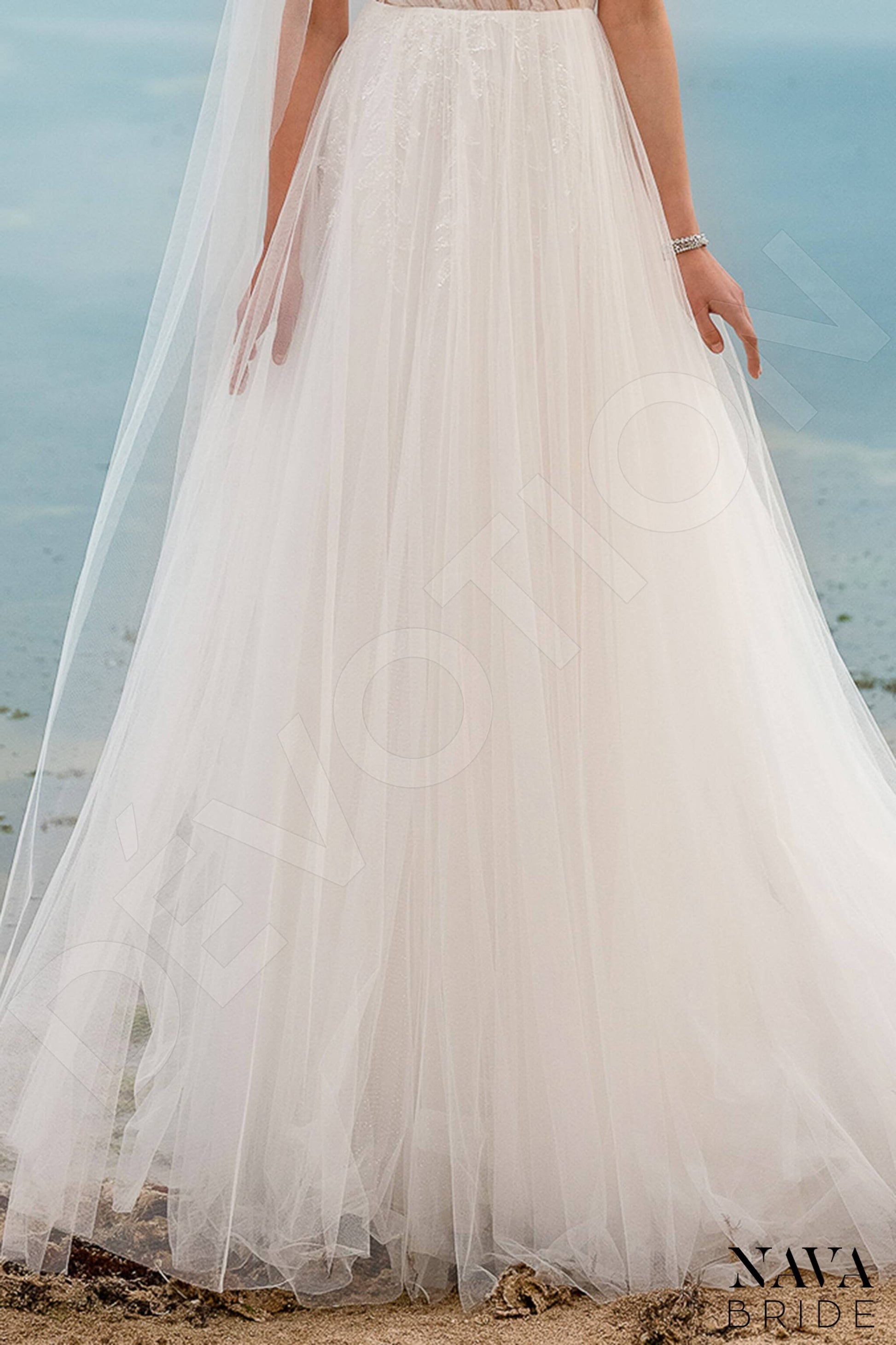 Kaylee A-line Illusion Milk Wedding dress