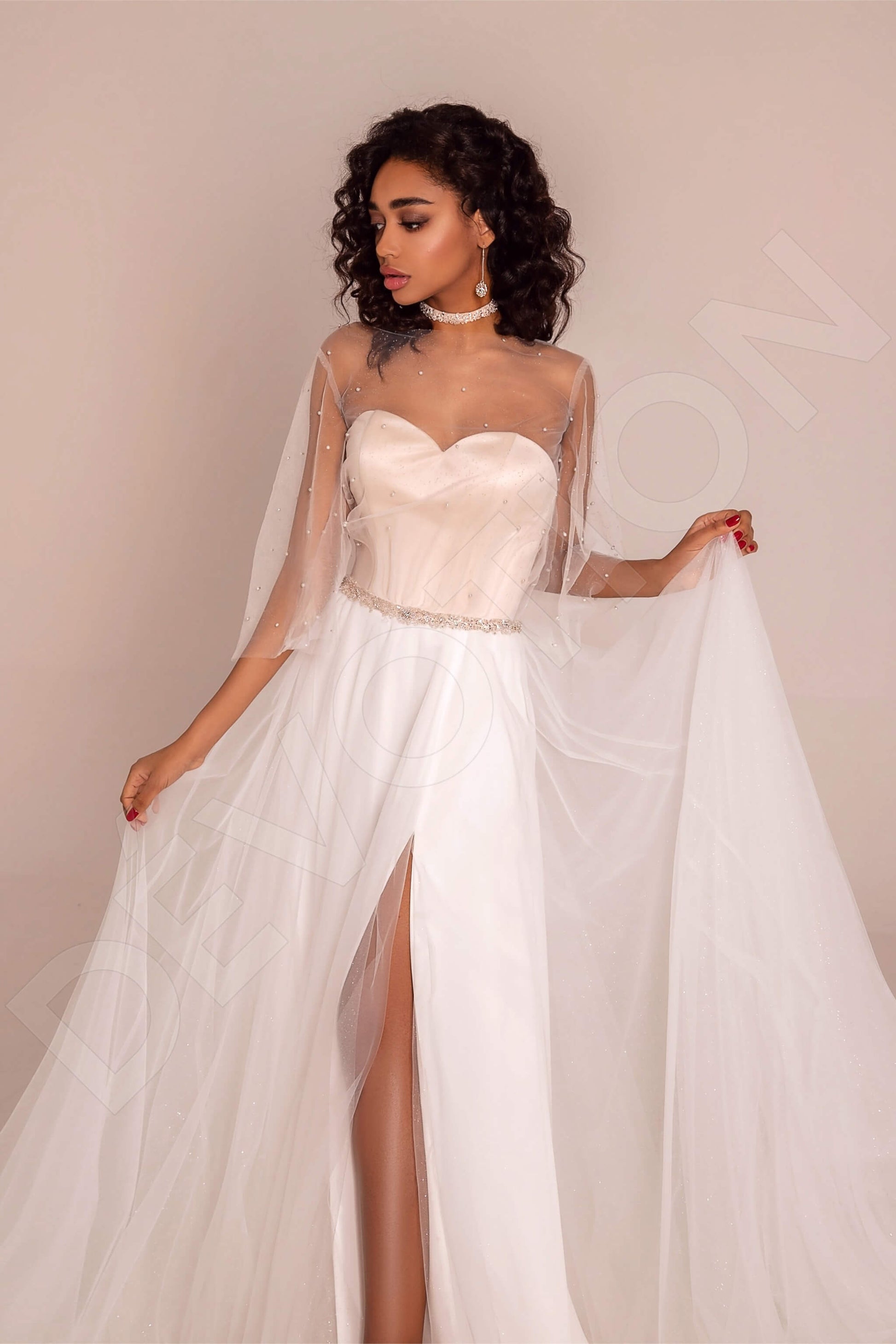 Ciarina A-line Sweetheart Ivory Carne Wedding dress