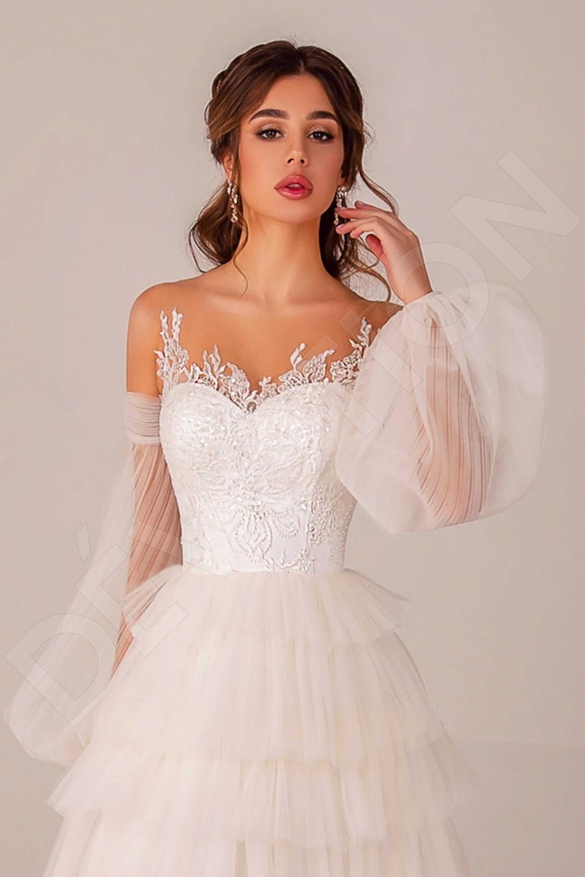 Kayle A-line Illusion Ivory Wedding dress