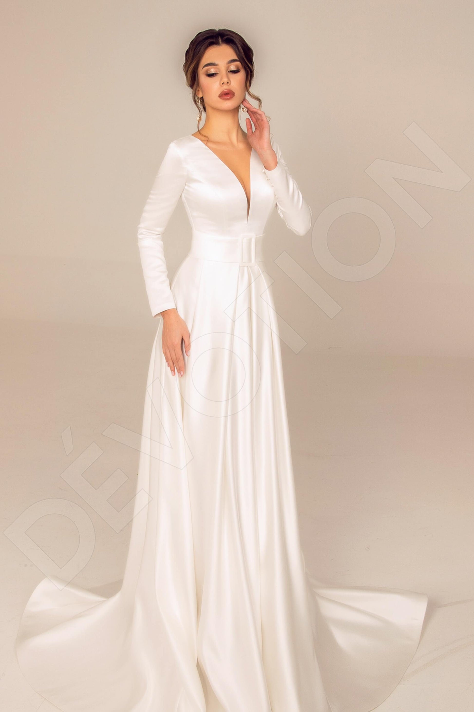 Zoyana A-line Illusion White Wedding dress