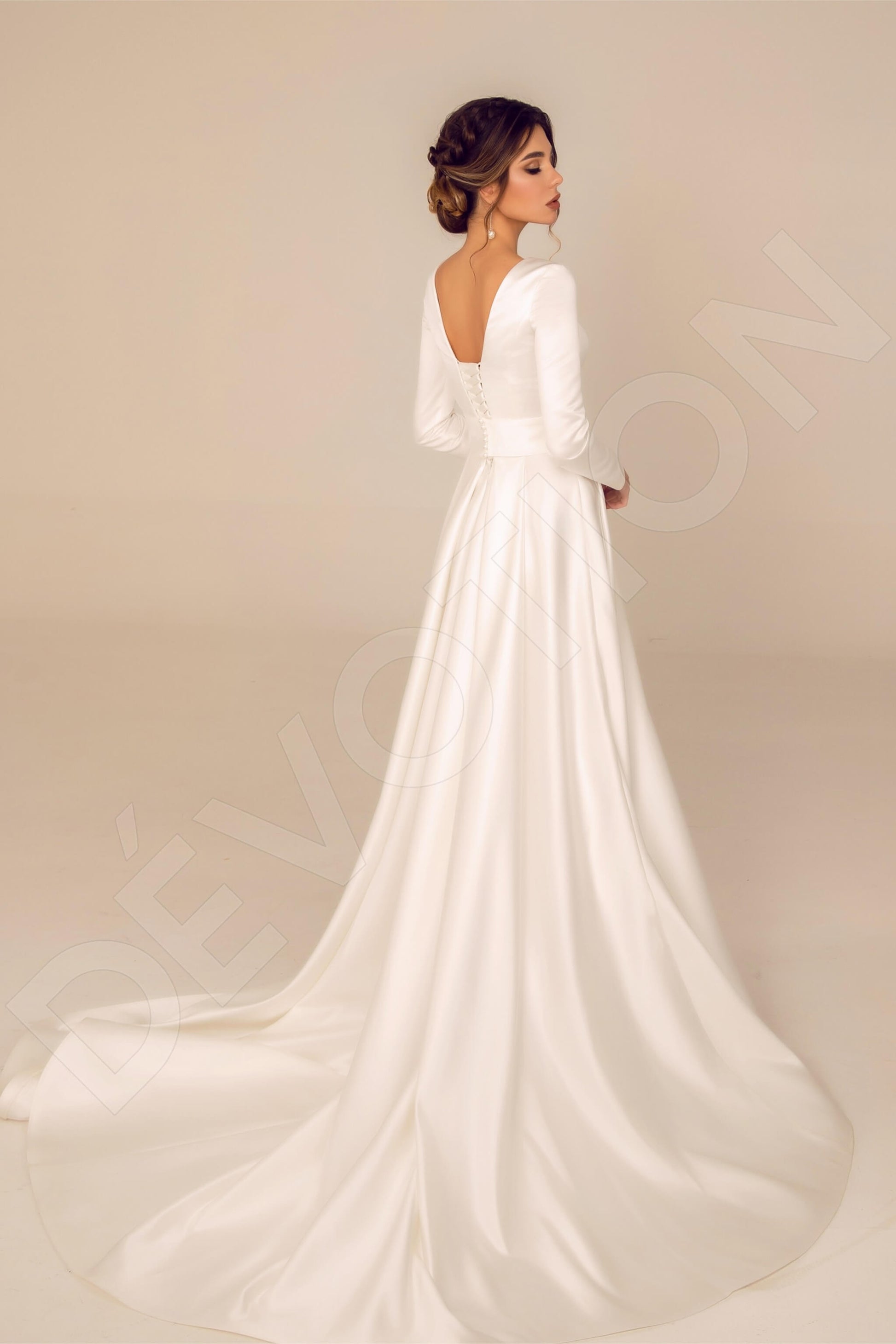 Zoyana A-line Illusion White Wedding dress