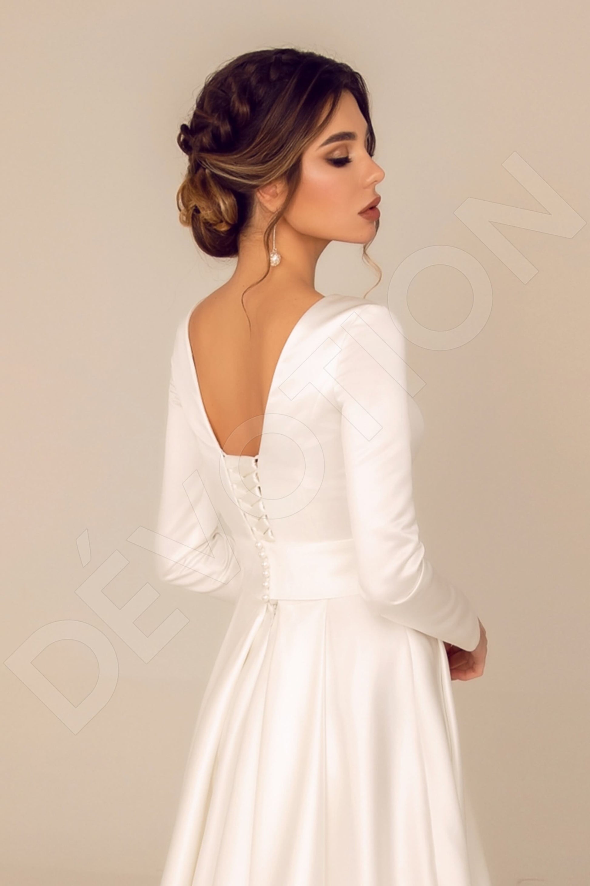 Zoyana A-line Illusion White Wedding dress