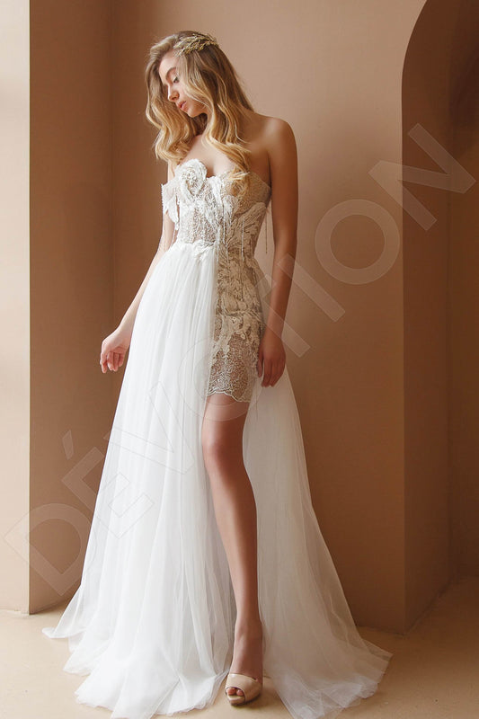 Davia A-line Sweetheart Milk Wedding dress