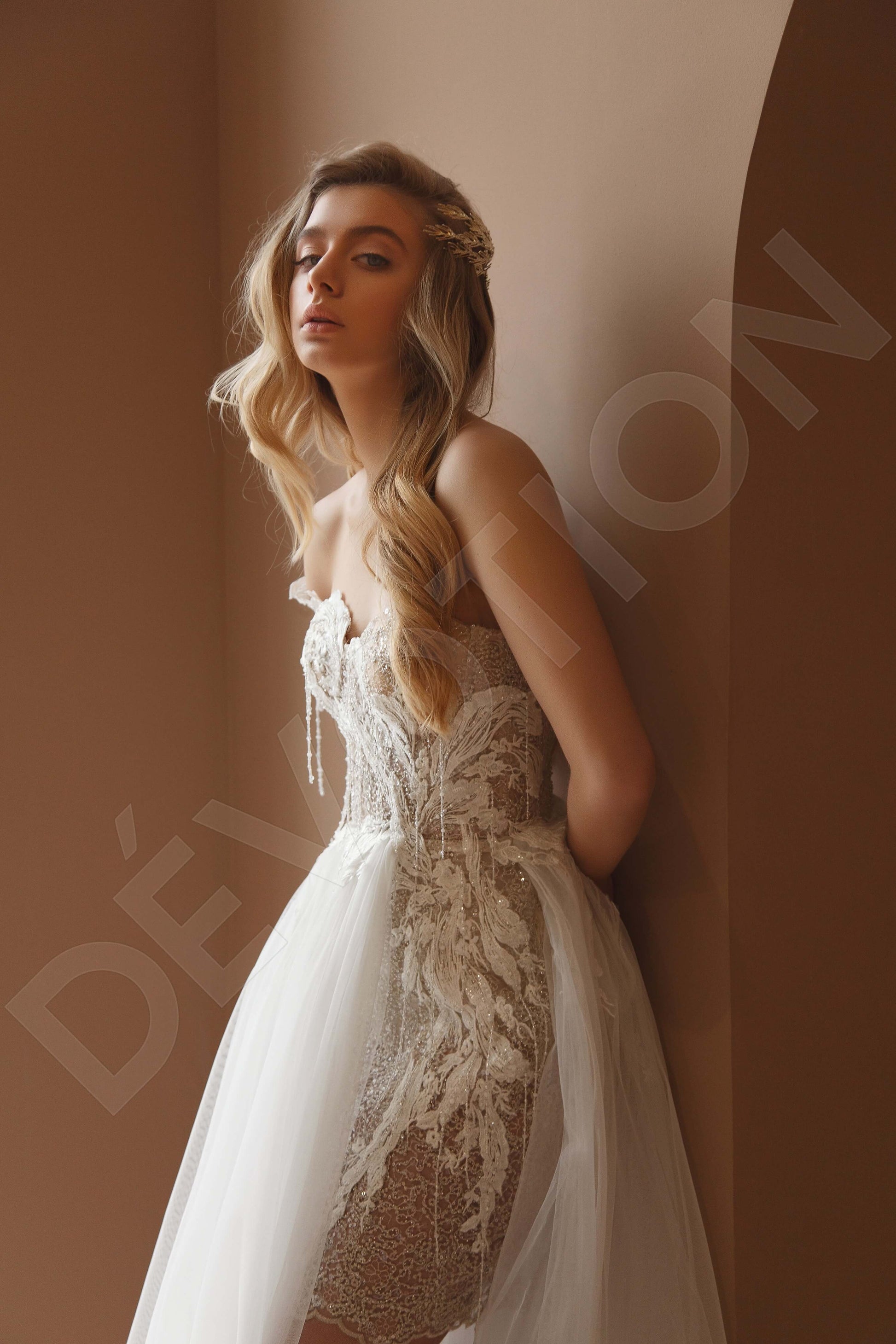 Davia A-line Sweetheart Milk Wedding dress