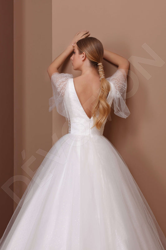 Envilla Princess/Ball Gown V-neck Milk Wedding dress