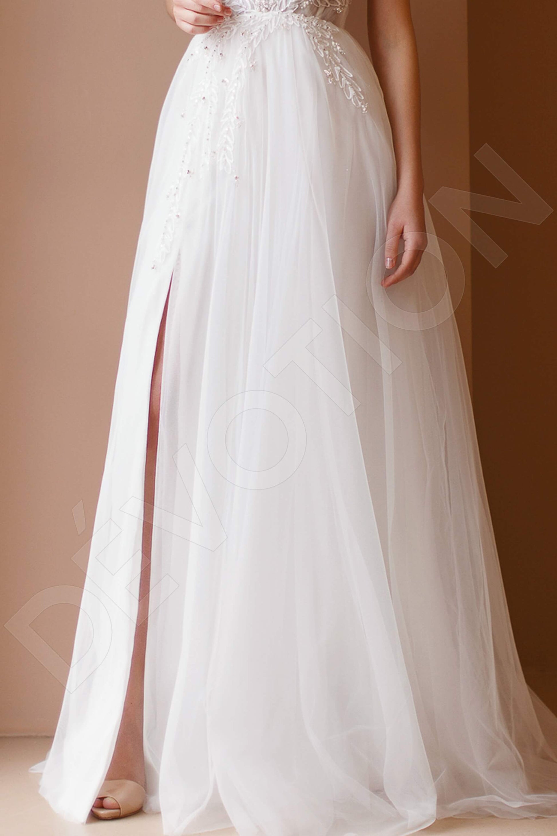 Lavanna A-line V-neck Milk Wedding dress