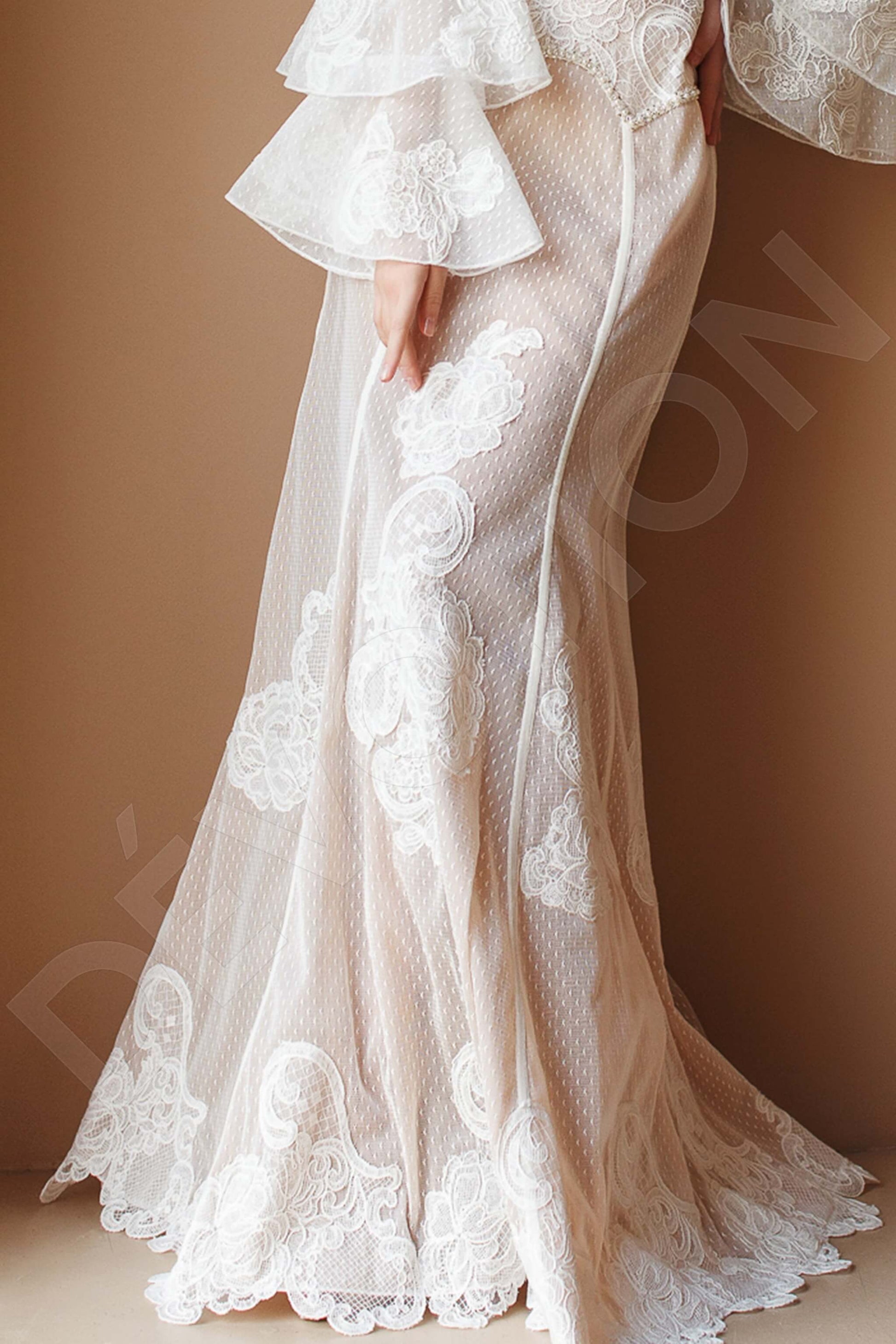 Navia Trumpet/Mermaid Illusion Milk Wedding dress