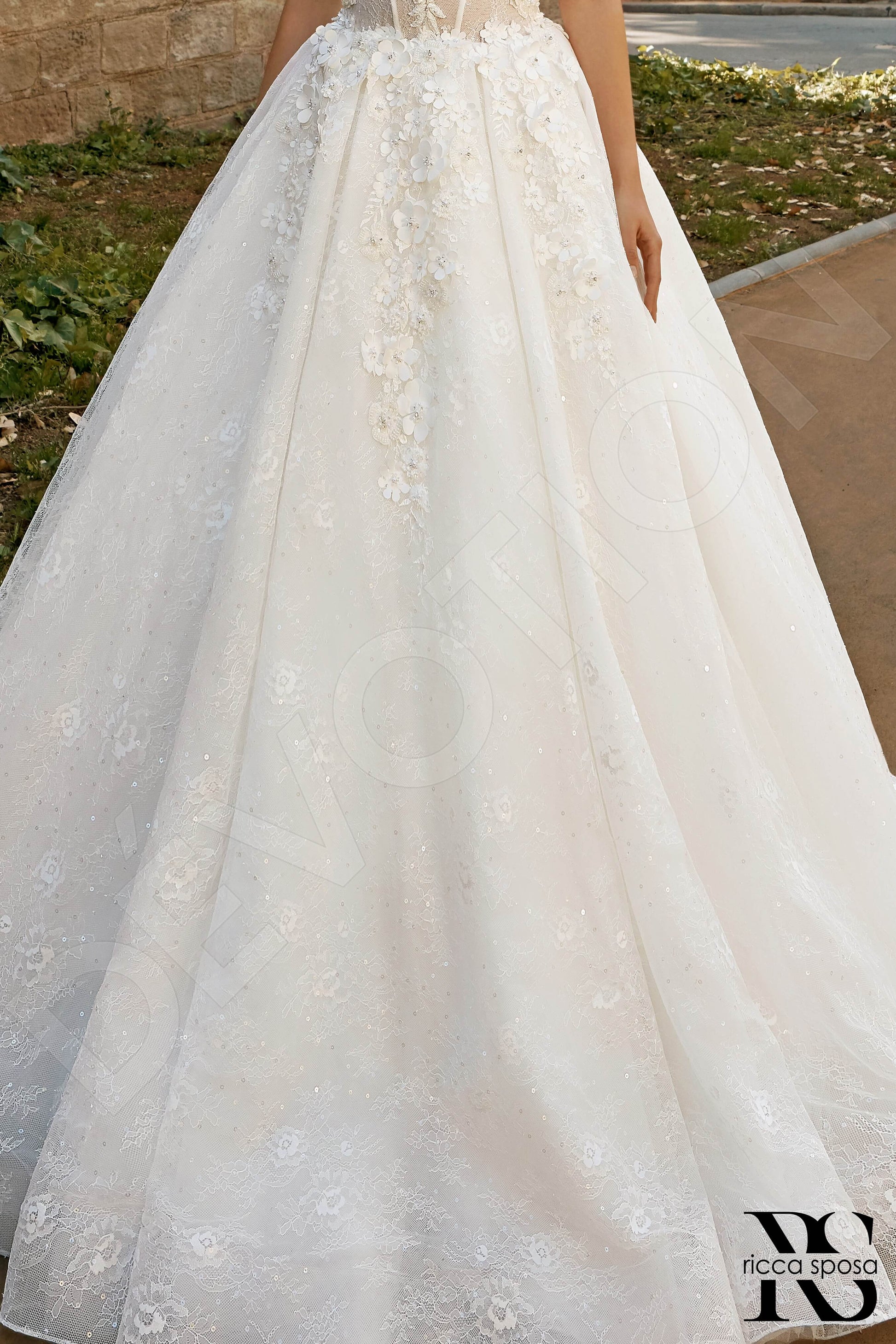 Martina Princess/Ball Gown Illusion Ivory Wedding dress