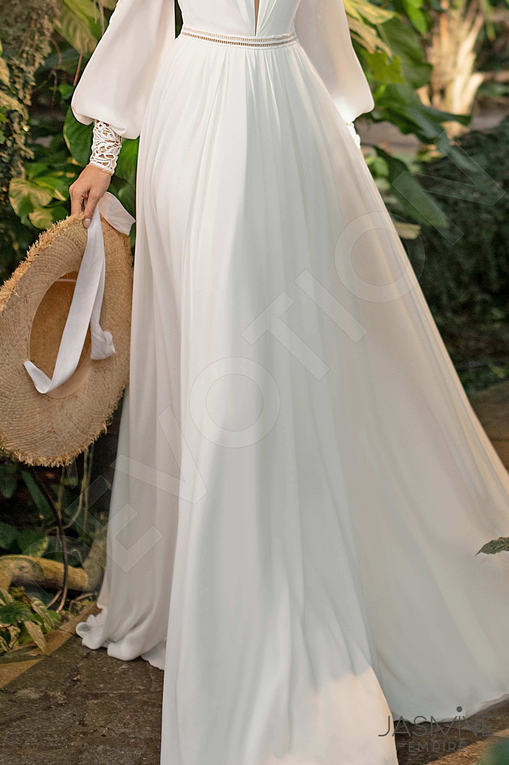 Luniana A-line Illusion Ivory Wedding dress