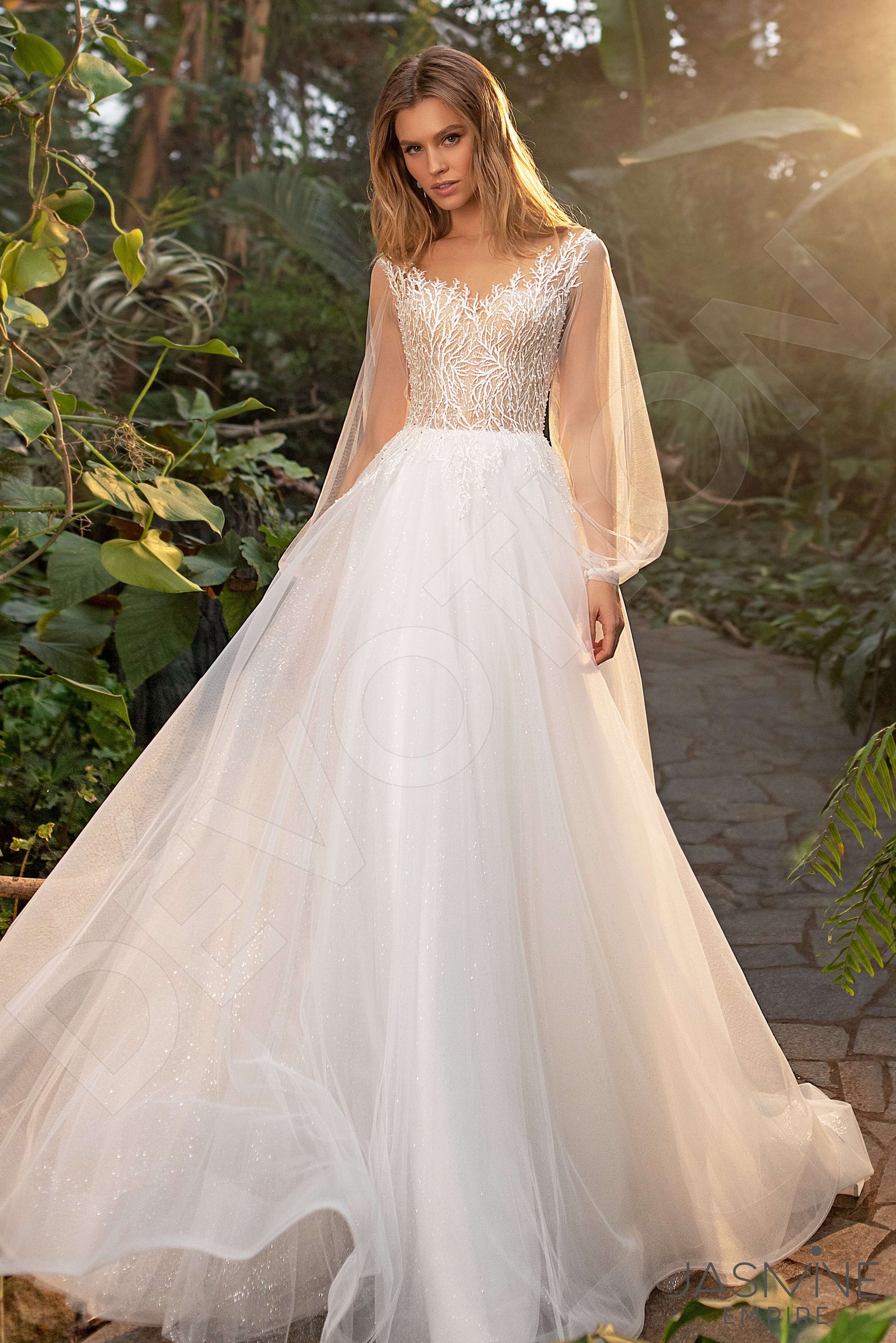 Ruby A-line Illusion Ivory Wedding dress