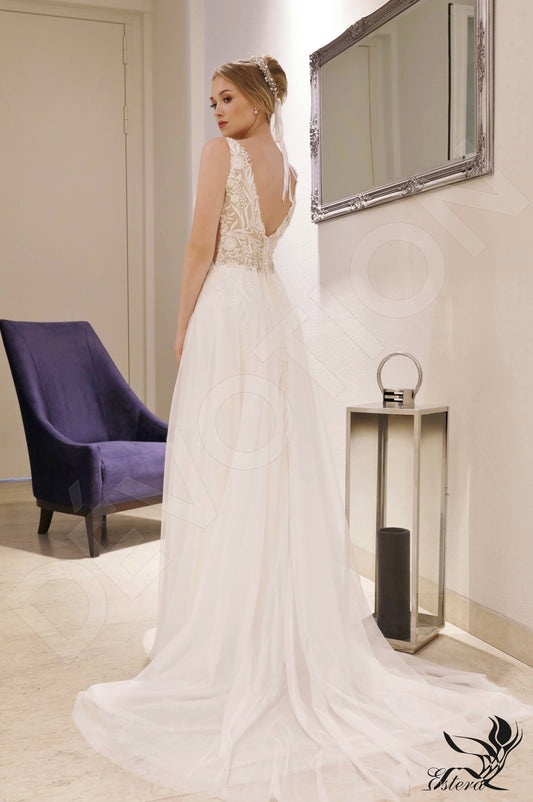 Hana A-line V-neck Ivory Wedding dress