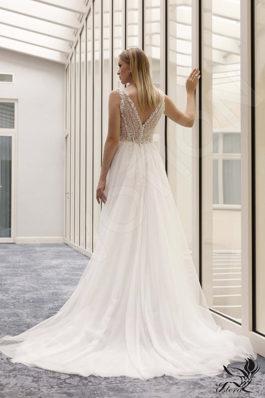 Marcela A-line V-neck Ivory Wedding dress