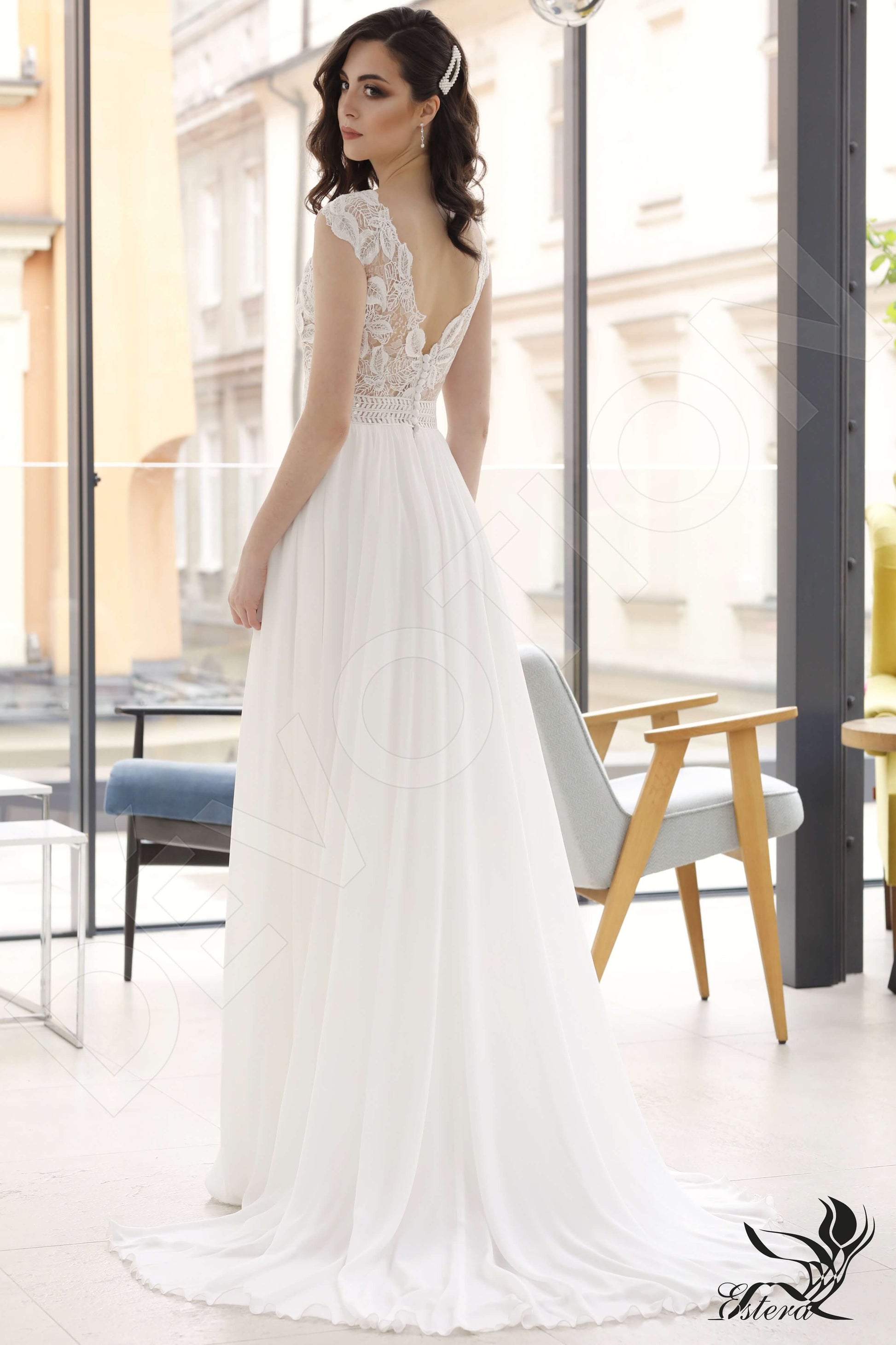 Miriama A-line Halter Ivory Wedding dress