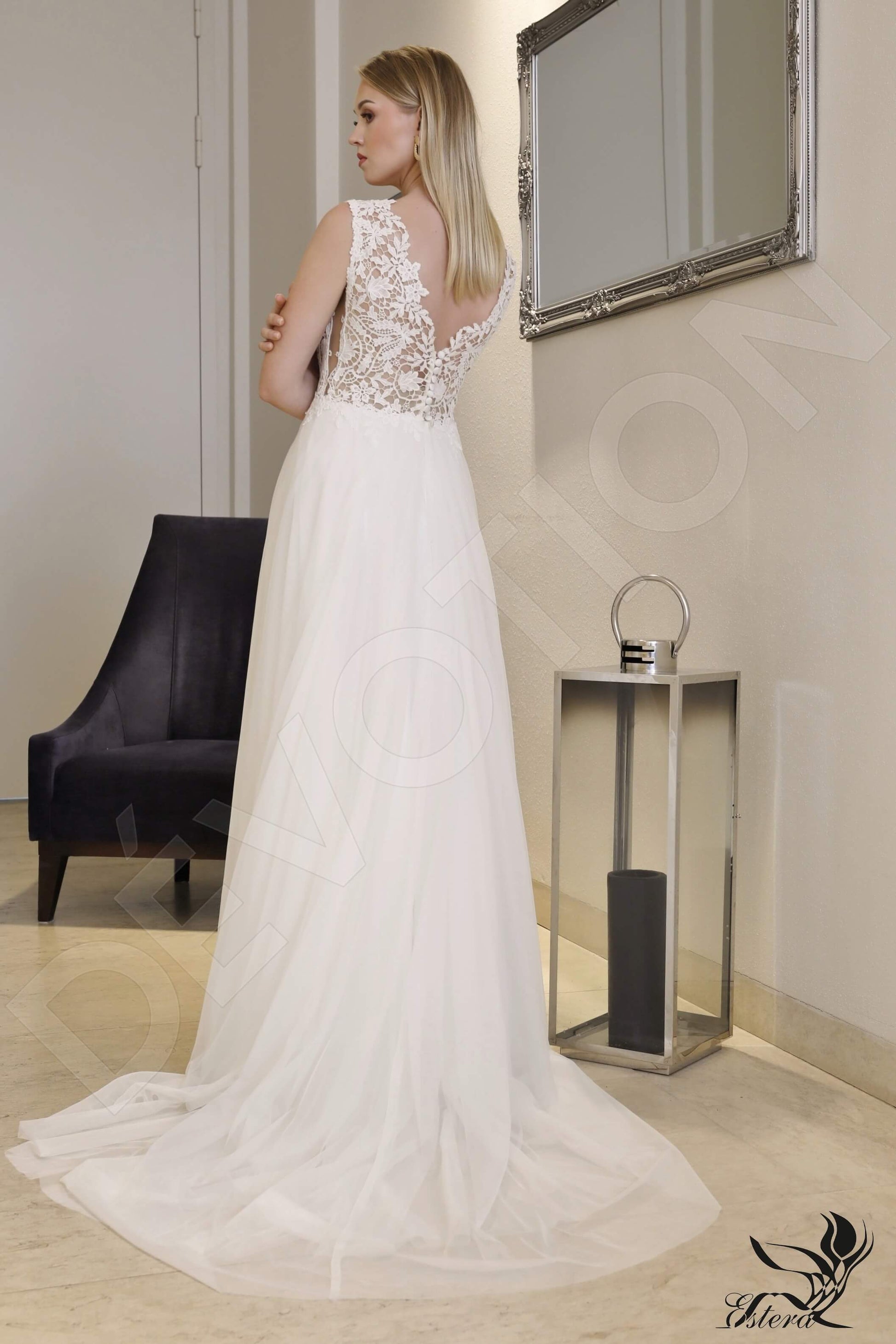 Patrizia A-line Jewel Ivory Wedding dress