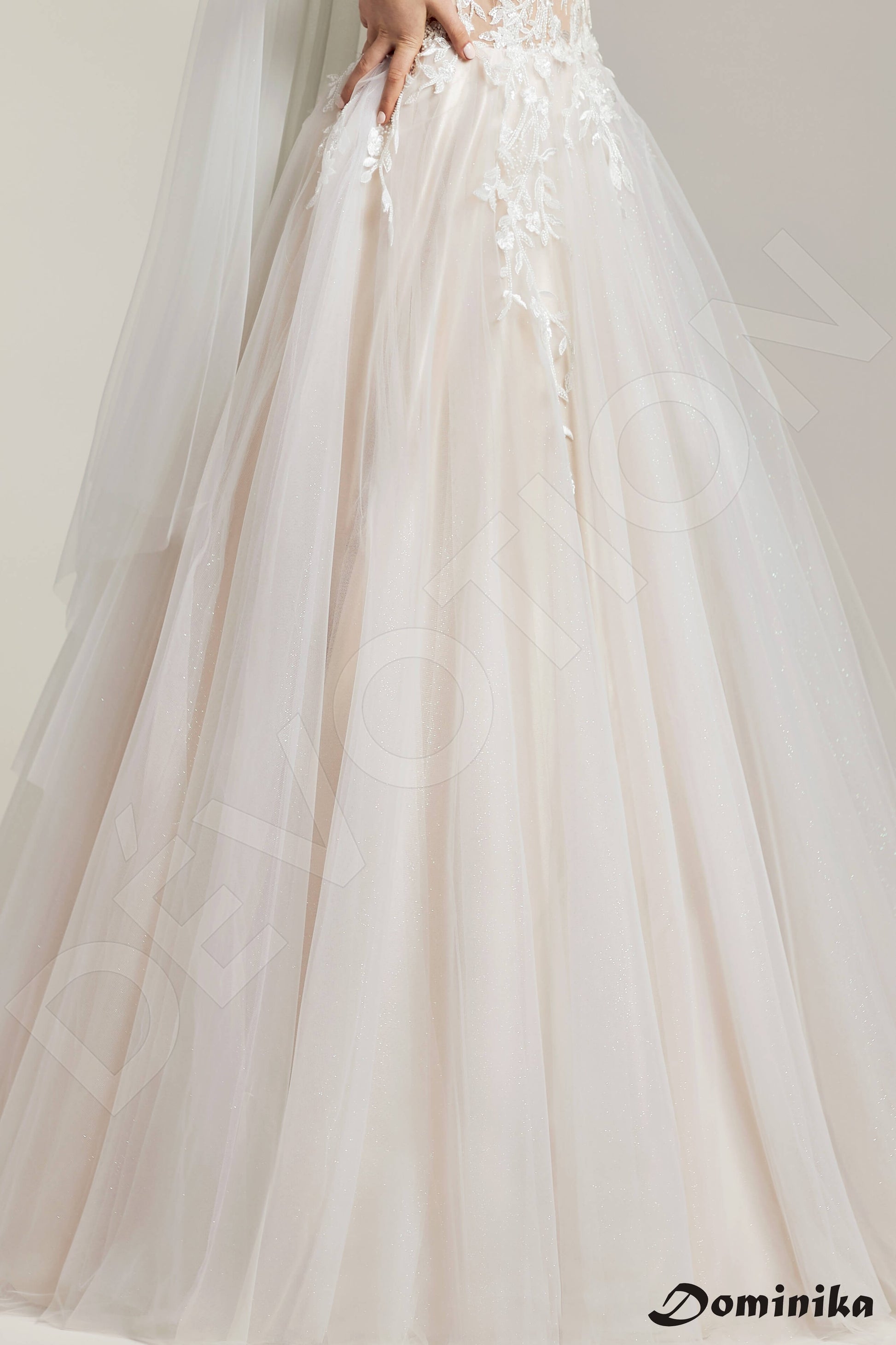 Azami A-line Jewel Cappuccino Ivory Wedding dress