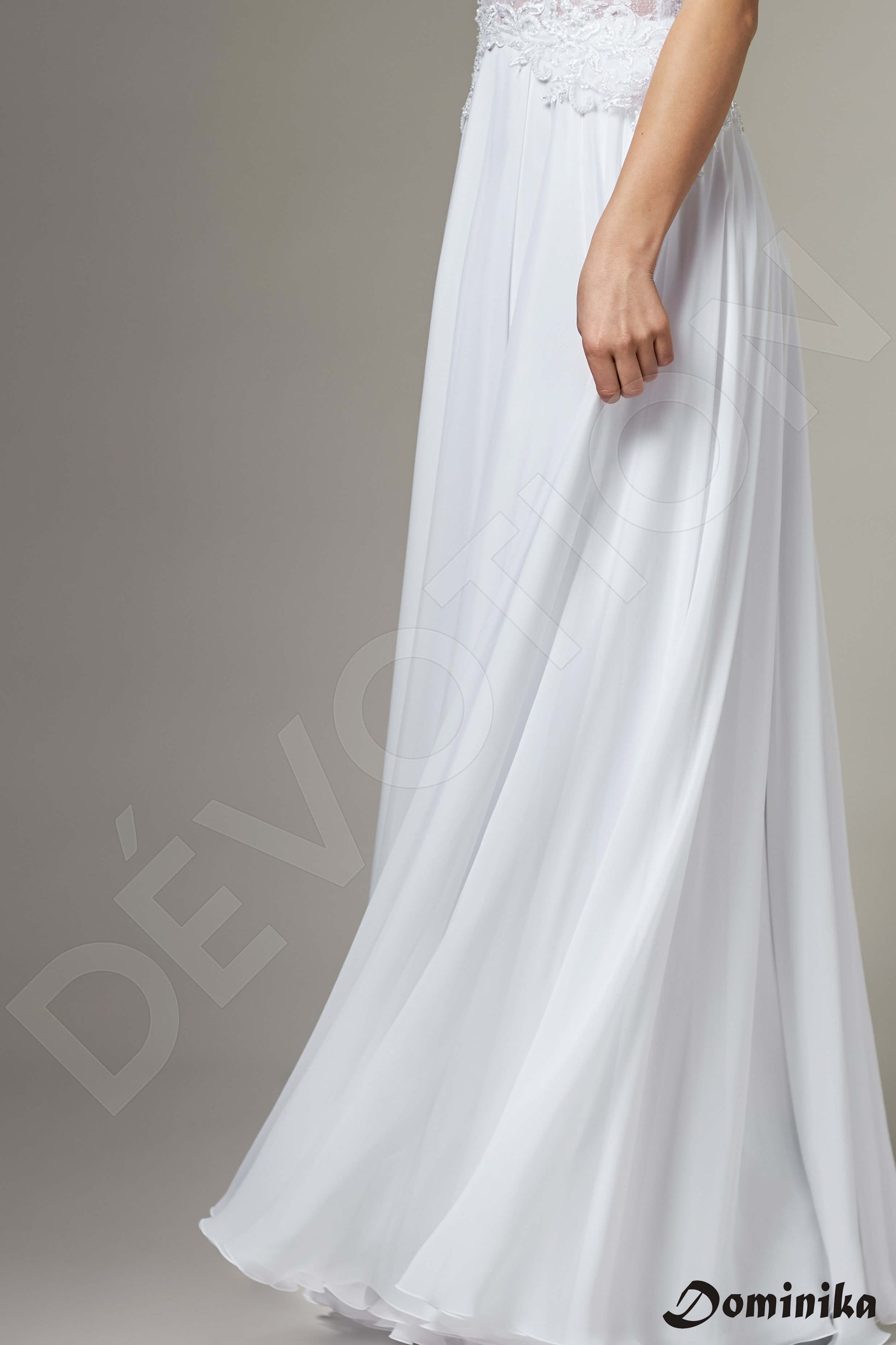 Bellerose A-line V-neck White Wedding dress