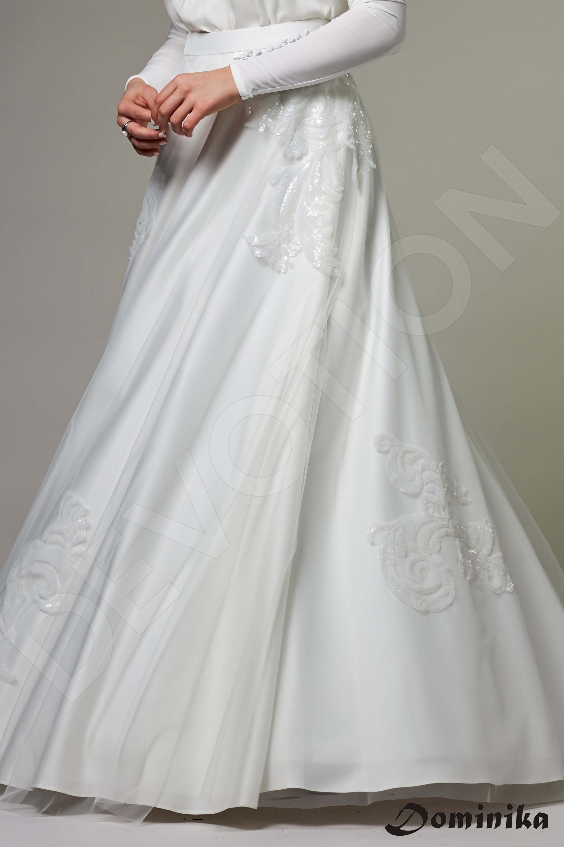 Betony A-line Boat/Bateau Ivory Wedding dress