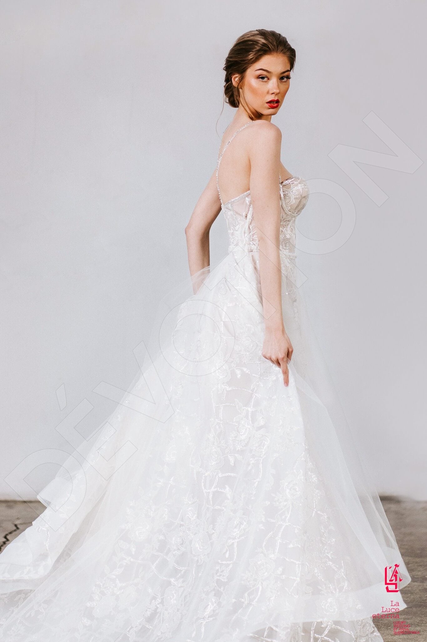 Sapiana A-line Sweetheart Ivory Silver Wedding dress