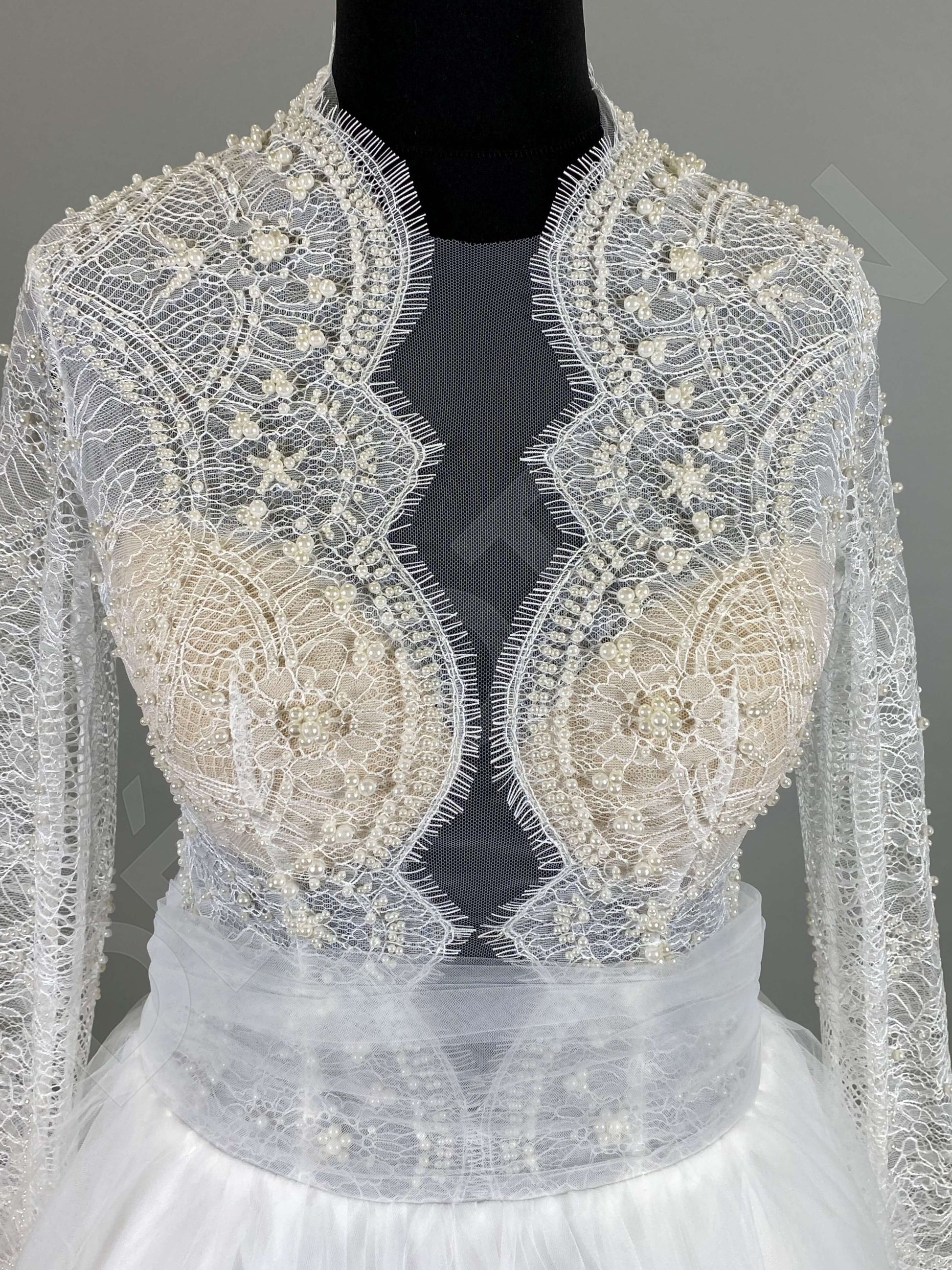 Marvel A-line Illusion Milk Wedding dress