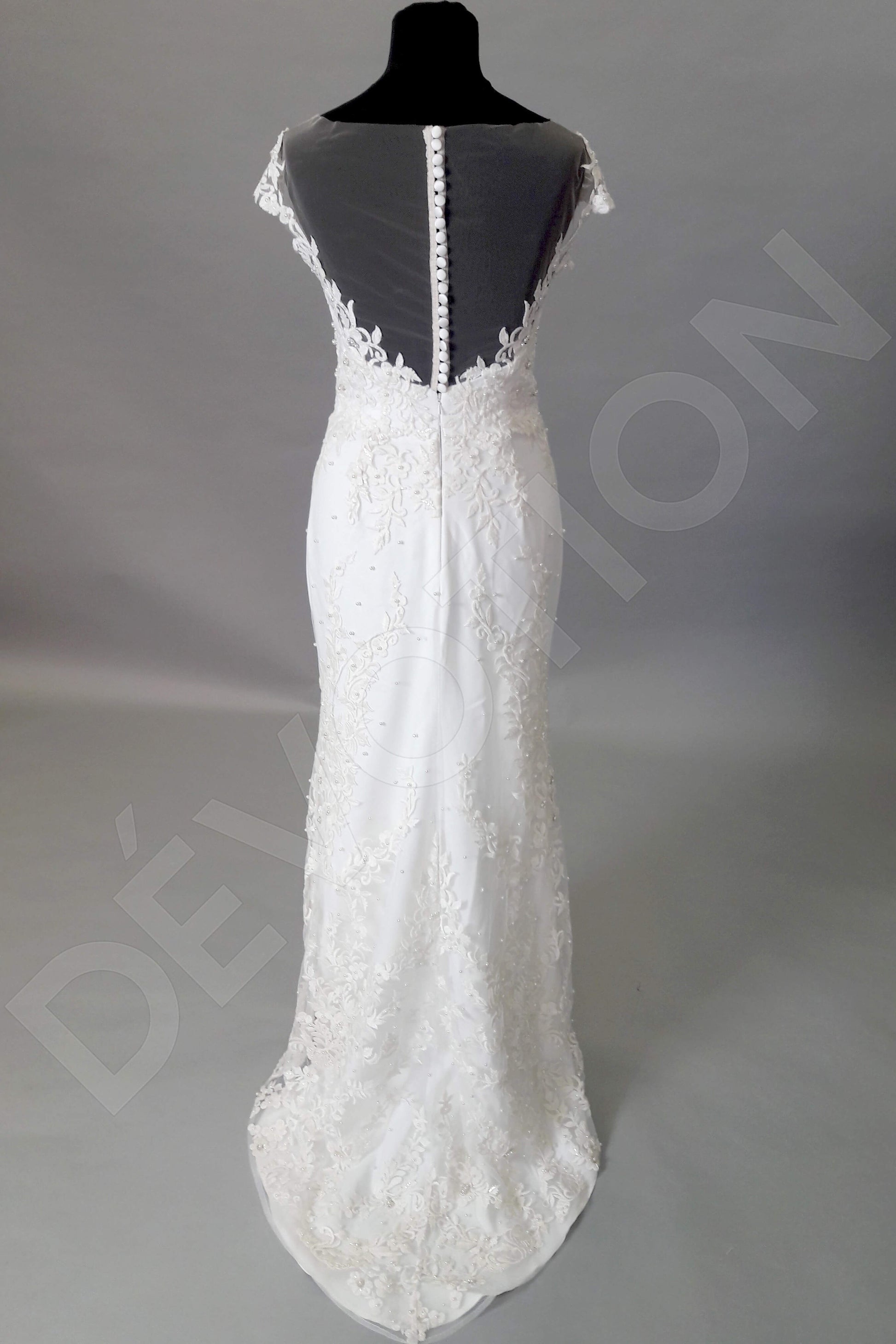 Reva Trumpet/Mermaid Illusion Champagne Wedding dress