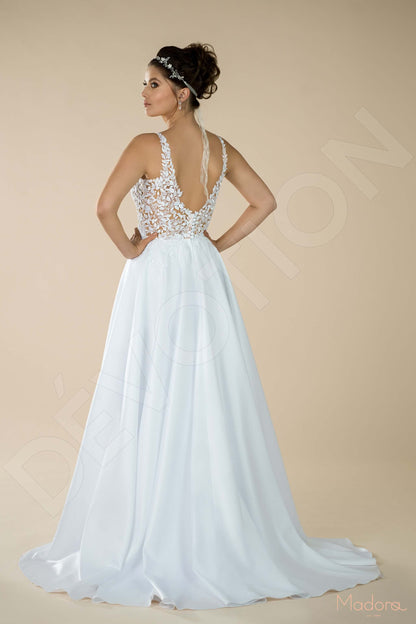 Amary Open back A-line Sleeveless Wedding Dress Back