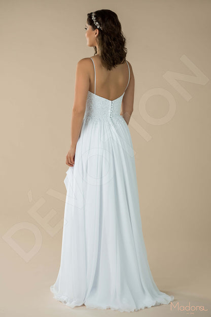 Liviy Open back A-line Straps Wedding Dress Back