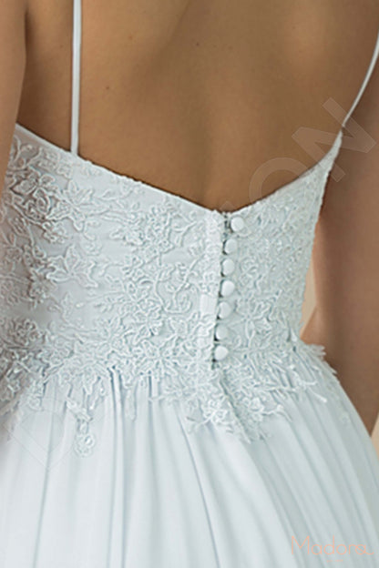 Liviy Open back A-line Straps Wedding Dress 7