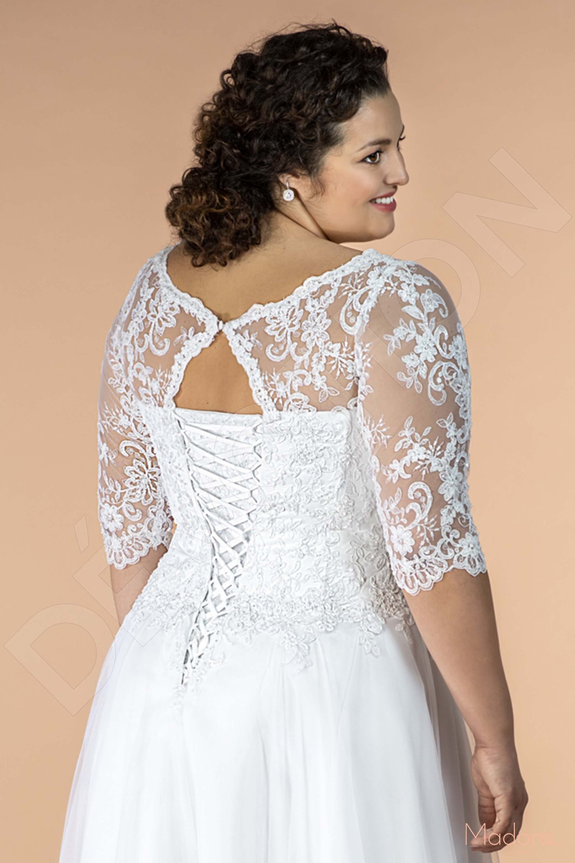 Azela A-line V-neck White Wedding dress