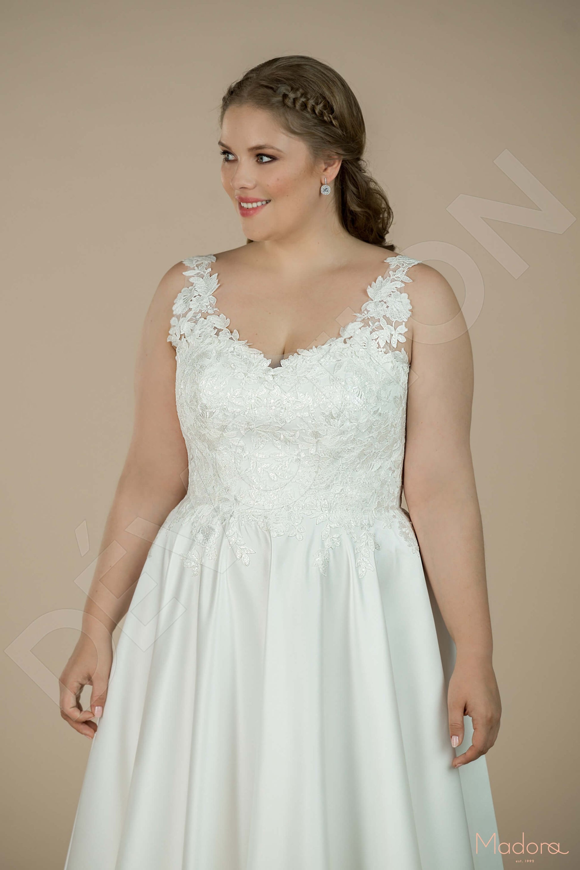 Harlow A-line V-neck Ivory Wedding dress