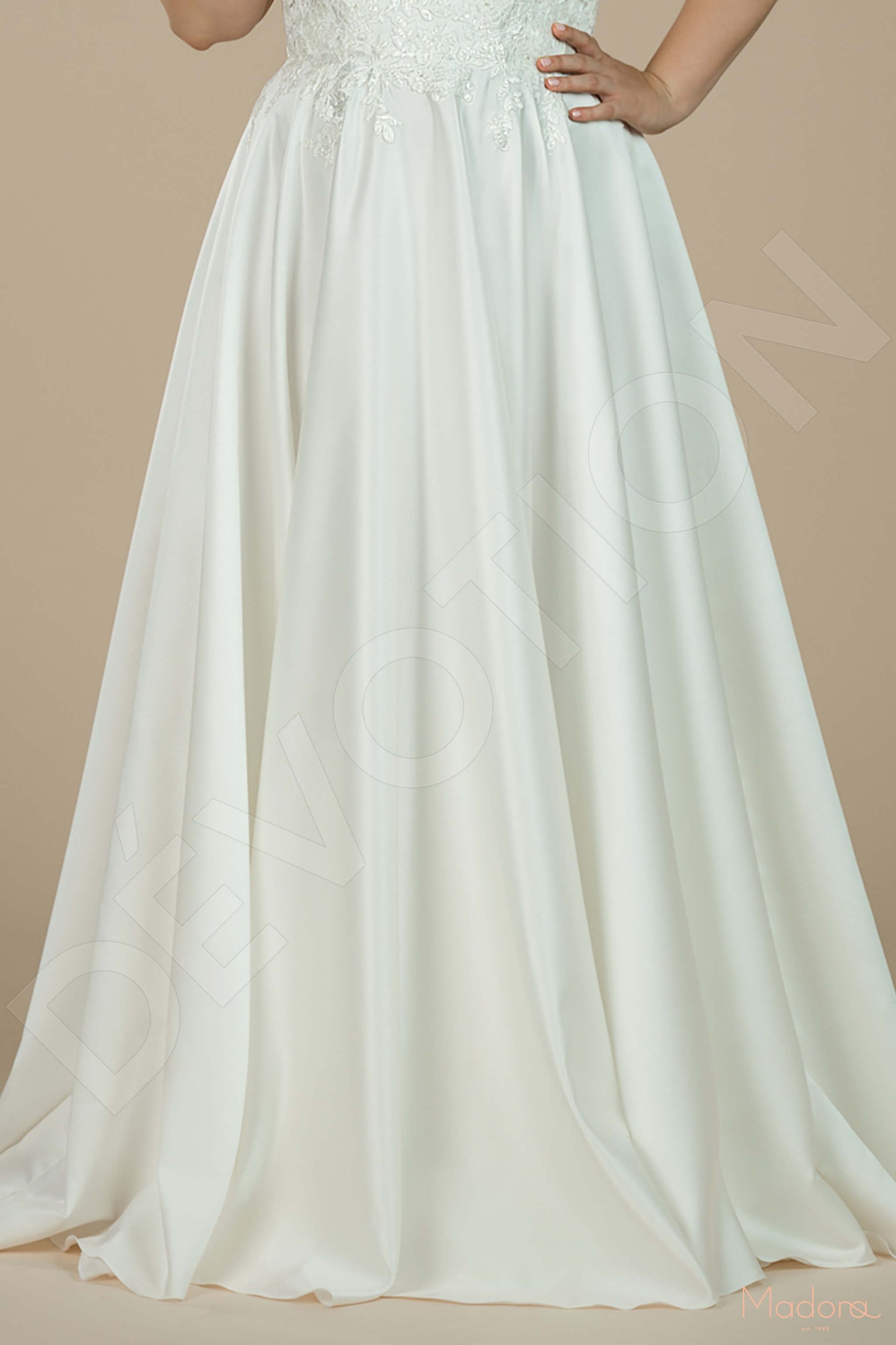 Harlow A-line V-neck Ivory Wedding dress