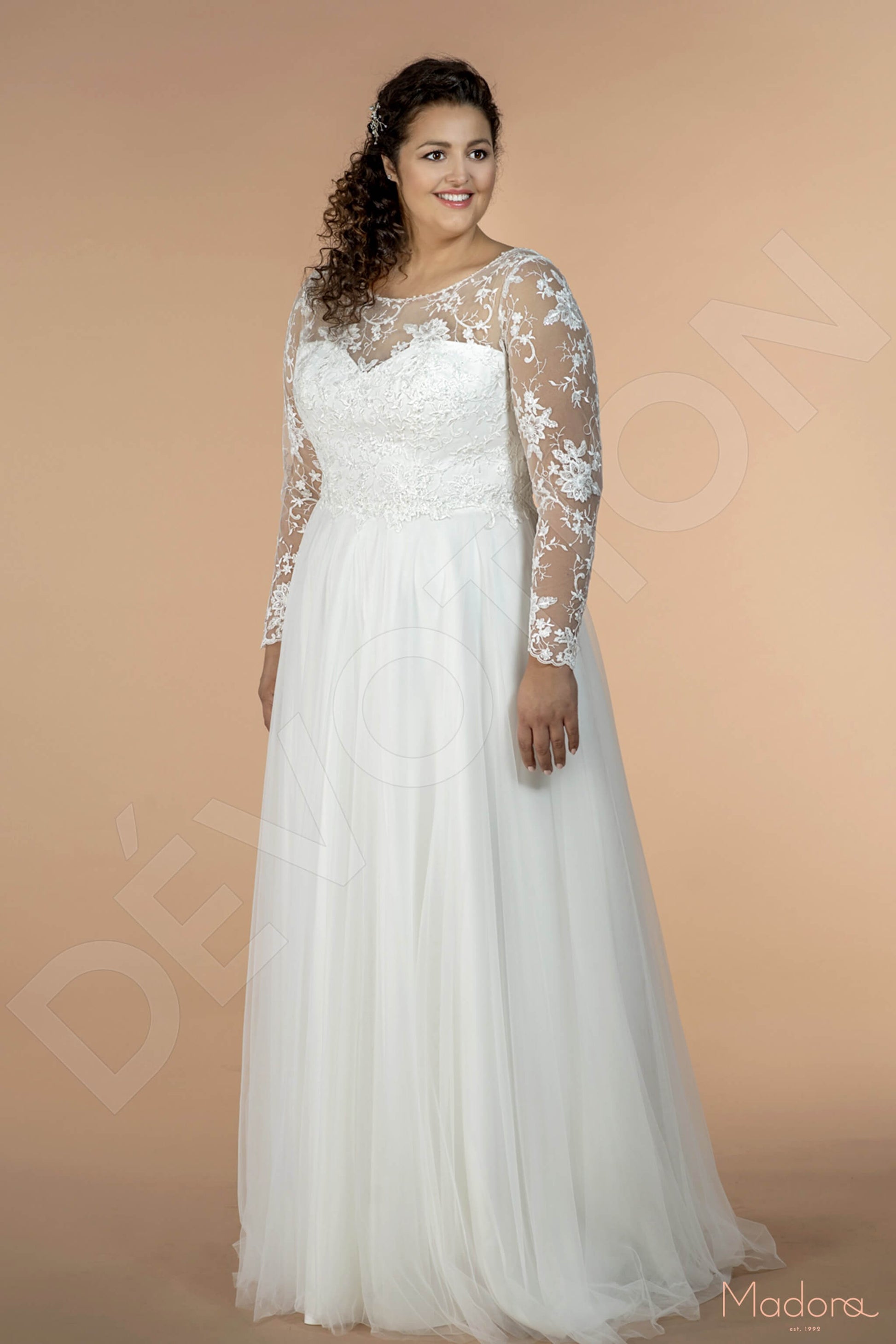 Jasmi A-line Jewel Ivory Wedding dress