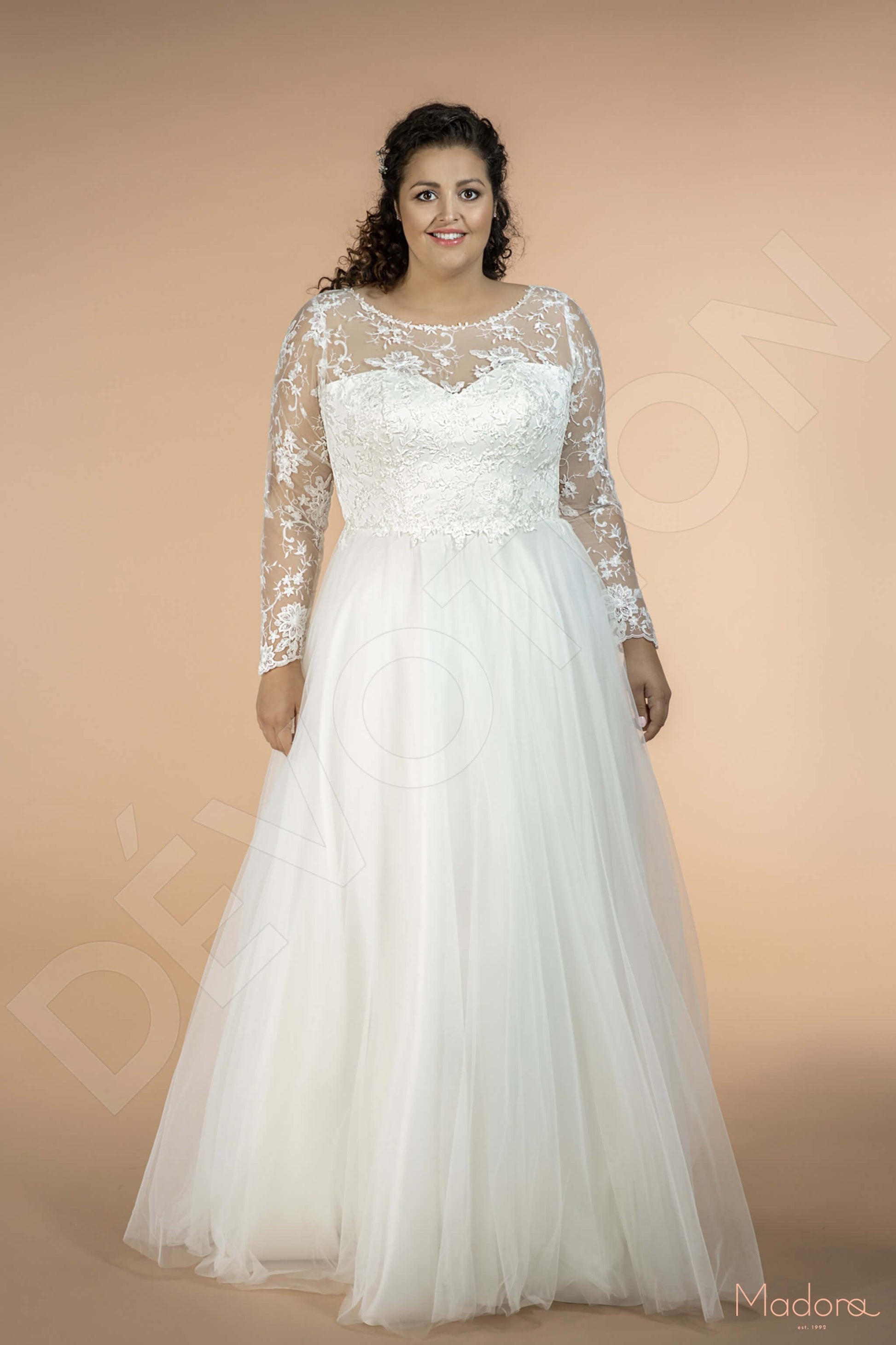 Jasmi A-line Jewel Ivory Wedding dress